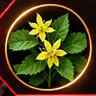 Horny goat weed plant with yellow flowers